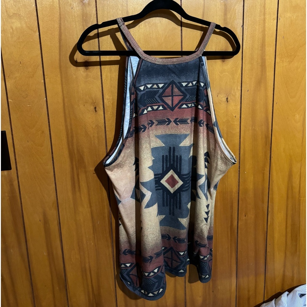 Aztec print tank top
